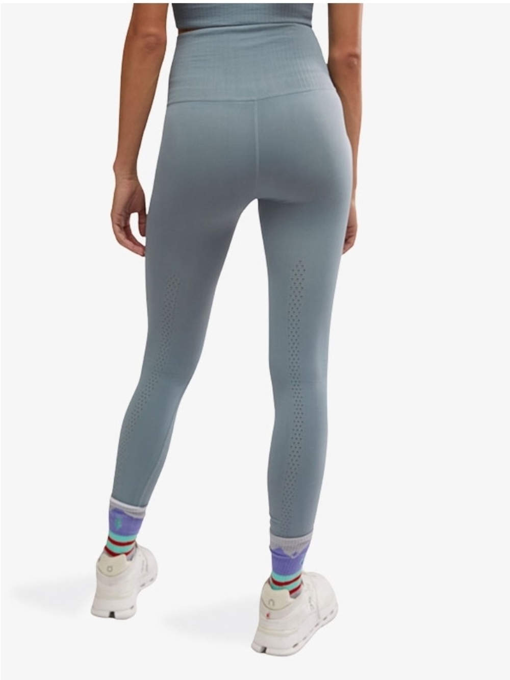 NWT Free People FP Movement Good Karma 7/8 Leggings Blue Opal M/L